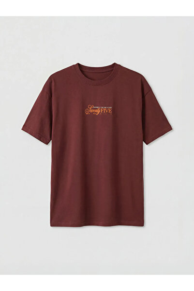 LC Waikiki Μπλουζάκι για αγόρια με στάμπα μπορντό