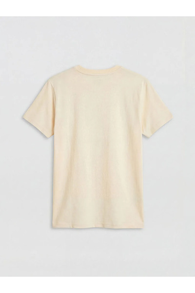 LC Waikiki Κίτρινο κοριτσίστικο μπλουζάκι με λαιμόκοψη ποδηλάτου και ριμπ ύφανση