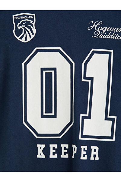 LC Waikiki Γυναικείο μπλουζάκι σε μπλε ναυτικό χρώμα με στάμπα Χάρι Πότερ