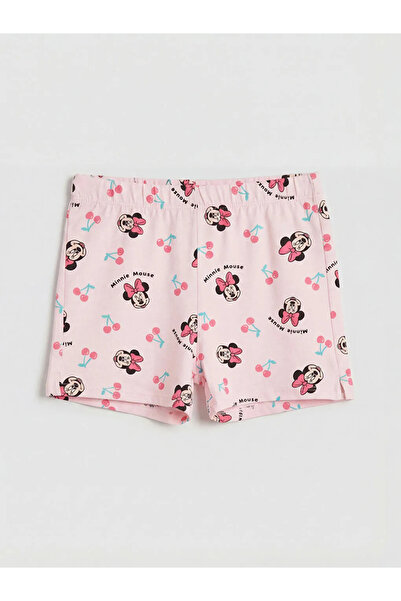 LC Waikiki Pink Minnie Mouse Printed Baby Girl T-Shirt and Shorts