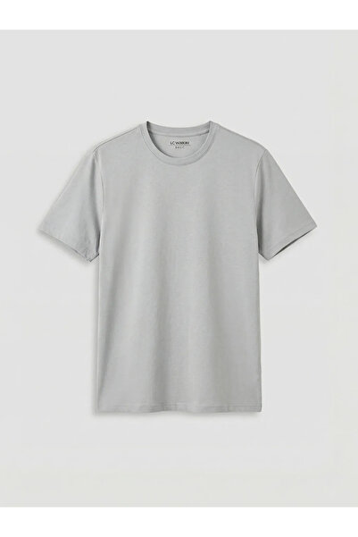 LC Waikiki Tricou gri pentru bărbați cu guler rotund