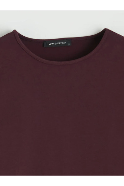 LC Waikiki Γυναικείο μπλουζάκι Plum Crew Neck