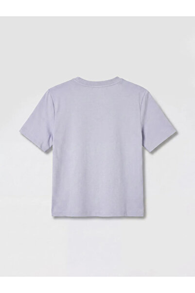 LC Waikiki Γυναικείο μπλουζάκι Lilac Crew Neck Soft Touch