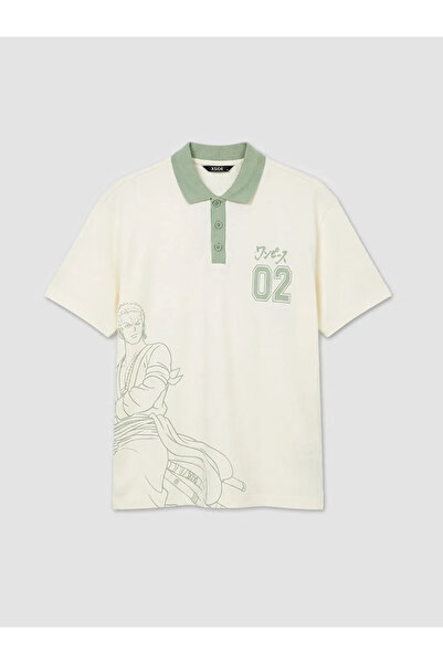 LC Waikiki Tricou galben pentru bărbați cu imprimeu One Piece