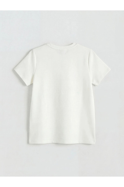 LC Waikiki Λευκό γυναικείο μπλουζάκι με λαιμόκοψη