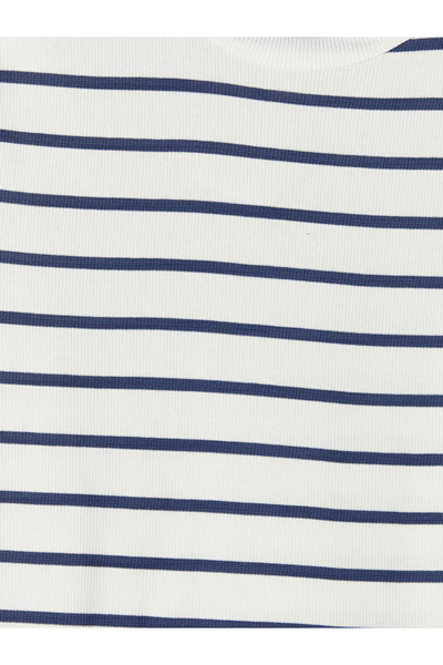 LC Waikiki Μπλε γυναικείο μπλουζάκι με ρίγες με λαιμόκοψη