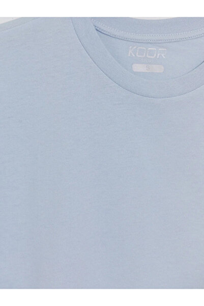 LC Waikiki Γυναικείο αθλητικό μπλουζάκι με μπλε στάμπα σε μεγάλο μέγεθος