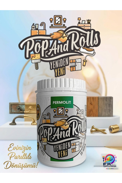 Permolit Pop & Rolls — Fayans, Tezgah, PVC, Ahşap İçin Tek Katta Yenileme Boy...
