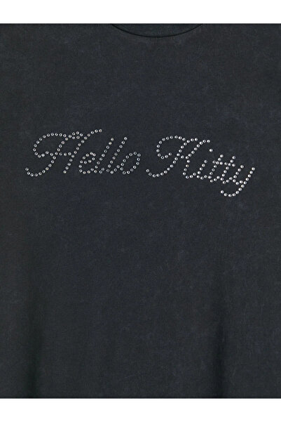 LC Waikiki Γυναικείο μπλουζάκι με στάμπα Hello Kitty σε ανθρακί