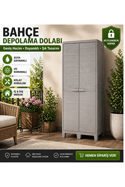 CSB STORE Raflı Plastik Dolap Bahçe Dolabı