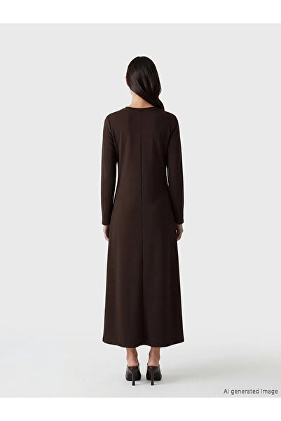 LC Waikiki Φόρεμα σε χρώμα μπορντό με λεπτομέρεια δέσιμου στον λαιμό