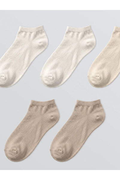 LC Waikiki Εκρού Γυναικείες κάλτσες μπαμπού 5 τεμαχίων