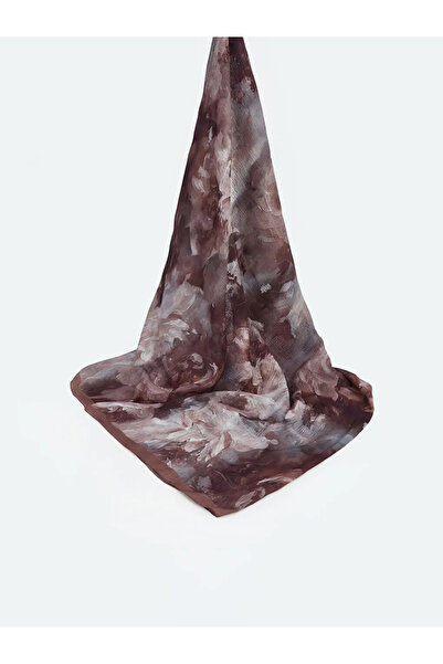 LC Waikiki Γυναικείο σάλι με καφέ φλοράλ σχέδιο