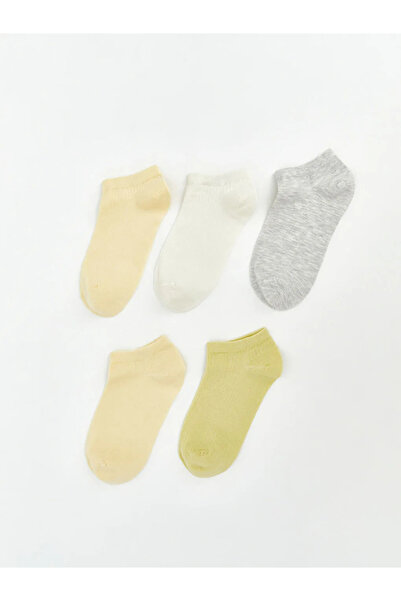 LC Waikiki Εκρού Γυναικείες Κάλτσες Μποτάκια 5 τεμαχίων