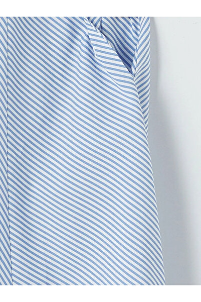 LC Waikiki Φόρεμα με μπλε ρίγες και φιόγκο στη μέση