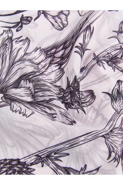 LC Waikiki Γυναικείο σάλι με μαύρο σχέδιο