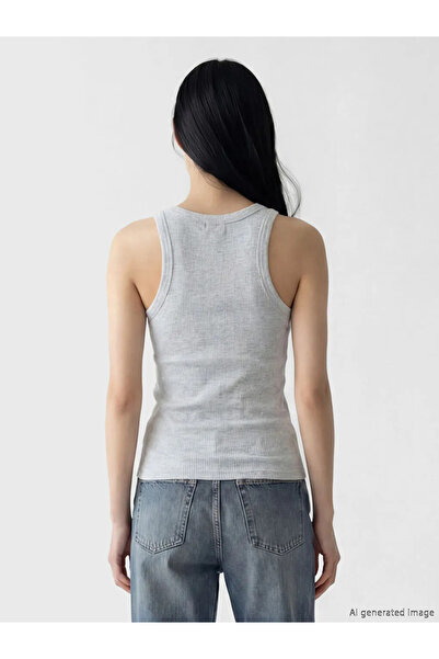 LC Waikiki Γκρι γυναικείο εσώρουχο με λαιμόκοψη U