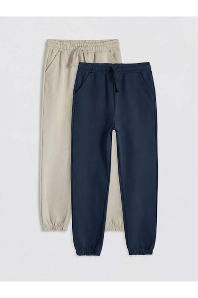 LC Waikiki Μπεζ αγορίστικο σετ φούτερ jogger 2 τεμαχίων