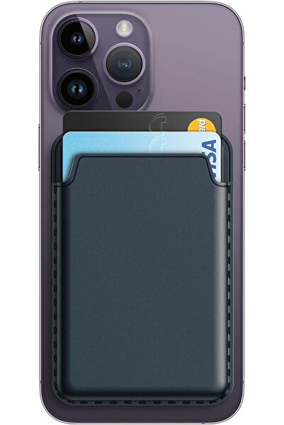 CaseHub iPhone 17-16-15-14-13-12 Telefon Kılıf Arkası Magsafe Kartlık Deri Cü...