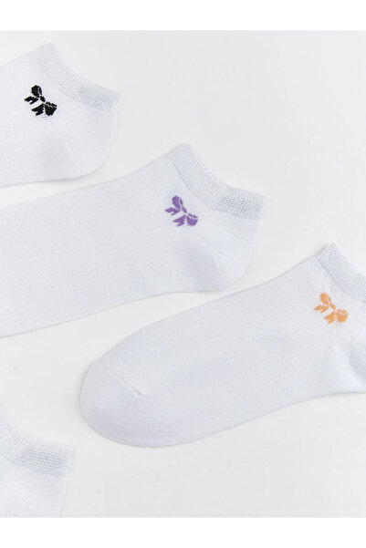 LC Waikiki Λεπτομερείς κάλτσες-μποτάκια για κορίτσια με λευκό φιόγκο, συσκευα...