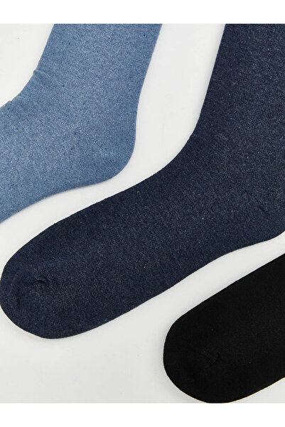 LC Waikiki Μπλε ανδρικές κάλτσες 3 τεμαχίων