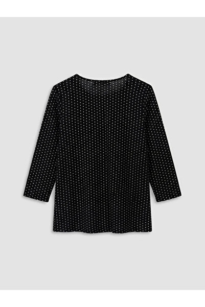 LC Waikiki Μπλούζα με μαύρη πουά λαιμόκοψη