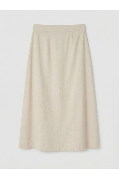 LC Waikiki Μπεζ φούστα με δέσιμο στη μέση και στριφογυριστό σχέδιο