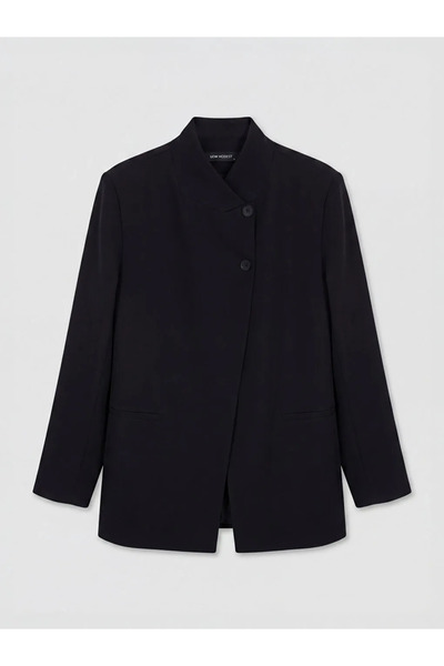 LC Waikiki Μαύρο γυναικείο μπουφάν με όρθιο γιακά