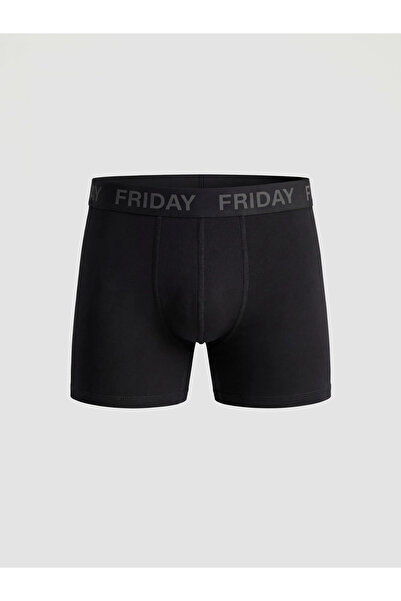 LC Waikiki Μαύρο Standard Fit Βαμβακερό Ευέλικτο Ανδρικό Μπόξερ 5 τεμαχίων