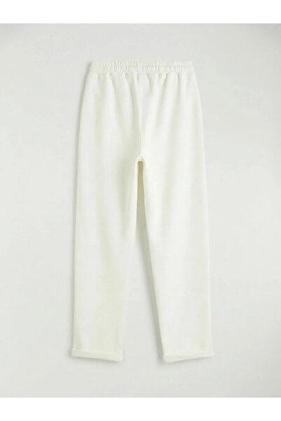 LC Waikiki Λευκό αγορίστικο παντελόνι φόρμας με ελαστική μέση