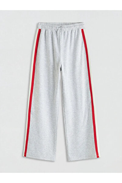 LC Waikiki Gray Wide-Legged Girls' Sweatpants