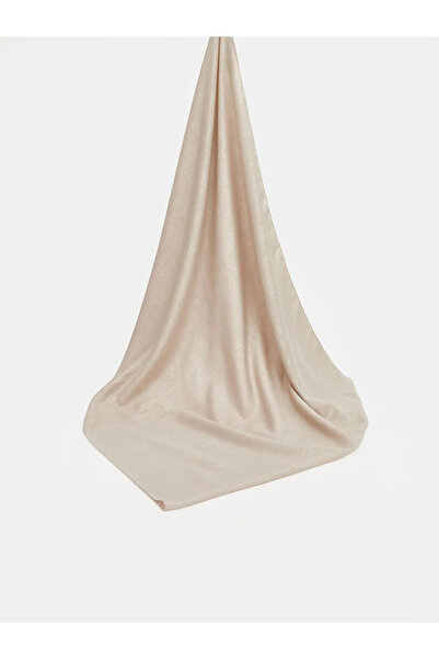 LC Waikiki Μπεζ γυναικείο σάλι με αυτοσχεδιασμένο σχέδιο