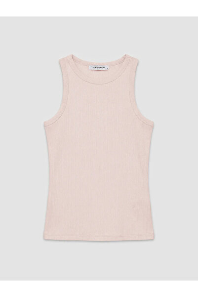 LC Waikiki Γυναικείο μπλουζάκι με ροζ λαιμόκοψη