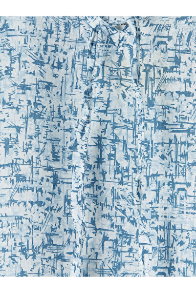 LC Waikiki Μπλούζα με σχέδιο στο γιακά σε τιρκουάζ χρώμα