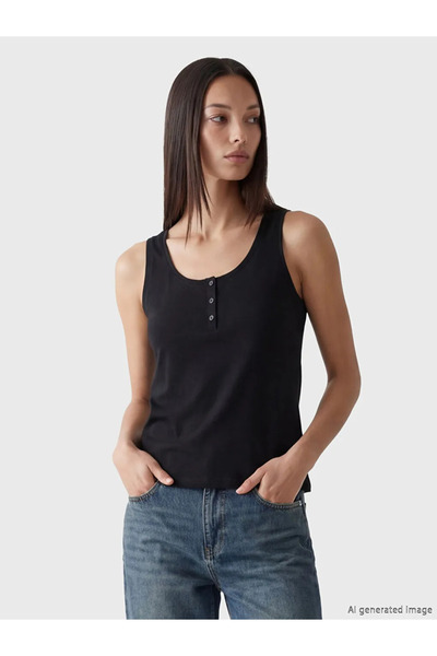 LC Waikiki Μαύρο γυναικείο εσώρουχο με λαιμόκοψη