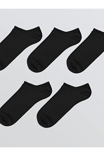LC Waikiki Black Men's Sneaker Socks 5-Pack