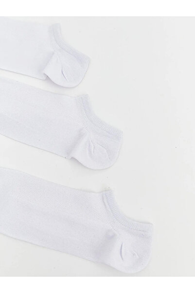 LC Waikiki Λευκές ανδρικές κάλτσες sneaker σε συσκευασία 5 τεμαχίων