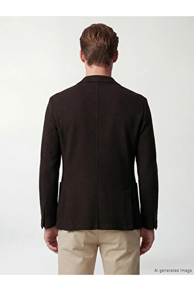 LC Waikiki Kahverengi Standart Kalıp Erkek Blazer Ceket