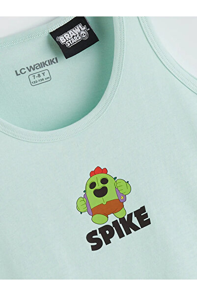 LC Waikiki Πράσινο μπλουζάκι για αγόρια με στάμπα Brawl Stars, σετ 2 τεμαχίων