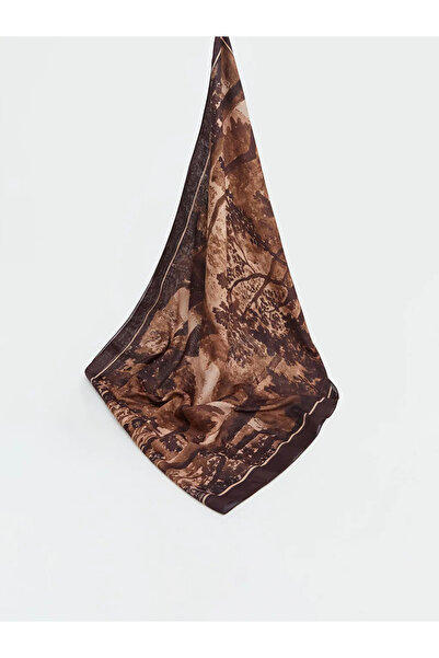 LC Waikiki Γυναικείο σάλι με καφέ σχέδιο