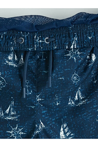 LC Waikiki Ανδρικό μαγιό με μοτίβο μπλέ μέχρι το γόνατο