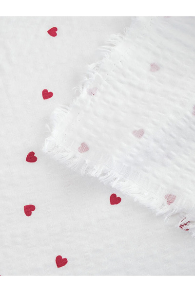 LC Waikiki Κάλυμμα διπλού κρεβατιού πολλαπλών χρήσεων με μικτό σχέδιο καρδιάς