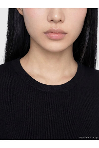 LC Waikiki Μαύρο φόρεμα Bodycone από μείγμα Modal