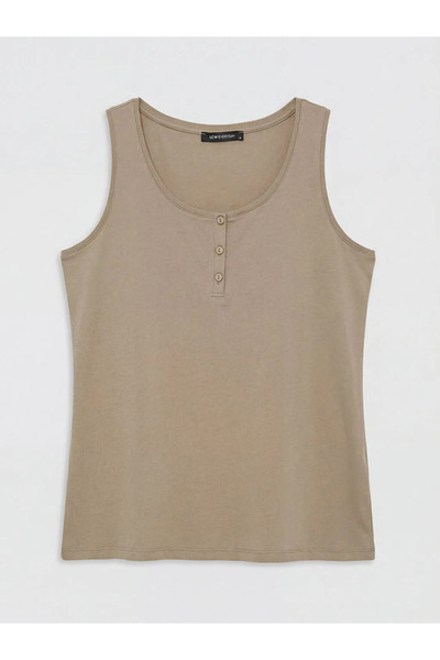 LC Waikiki Καφέ γυναικείο εσώρουχο με λαιμόκοψη U