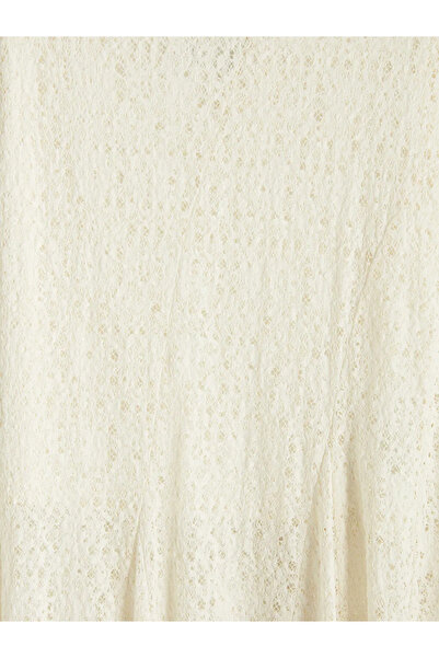 LC Waikiki Λευκή ασύμμετρη δαντελένια φούστα