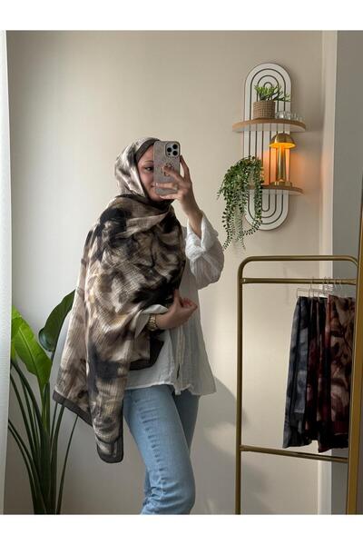 SudemScarfs Müslin Kumaş Premium Batik Desenli Degrade Şal