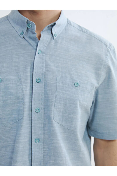 LC Waikiki Mavi Regular Fit Poplin Erkek Gömlek