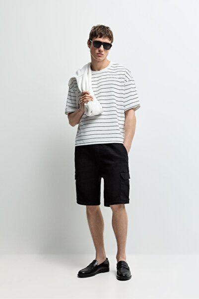 LEFTIES Denim kargo jogger bermuda