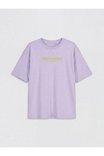 LC Waikiki Rmz Gi̇yi̇m Farkiyla Zero Roba Collar Printed Girls' T-Shirt