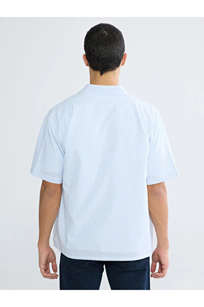 LC Waikiki Ανδρικό πουκάμισο Oxford σε μπλε ναυτικό με ρίγες